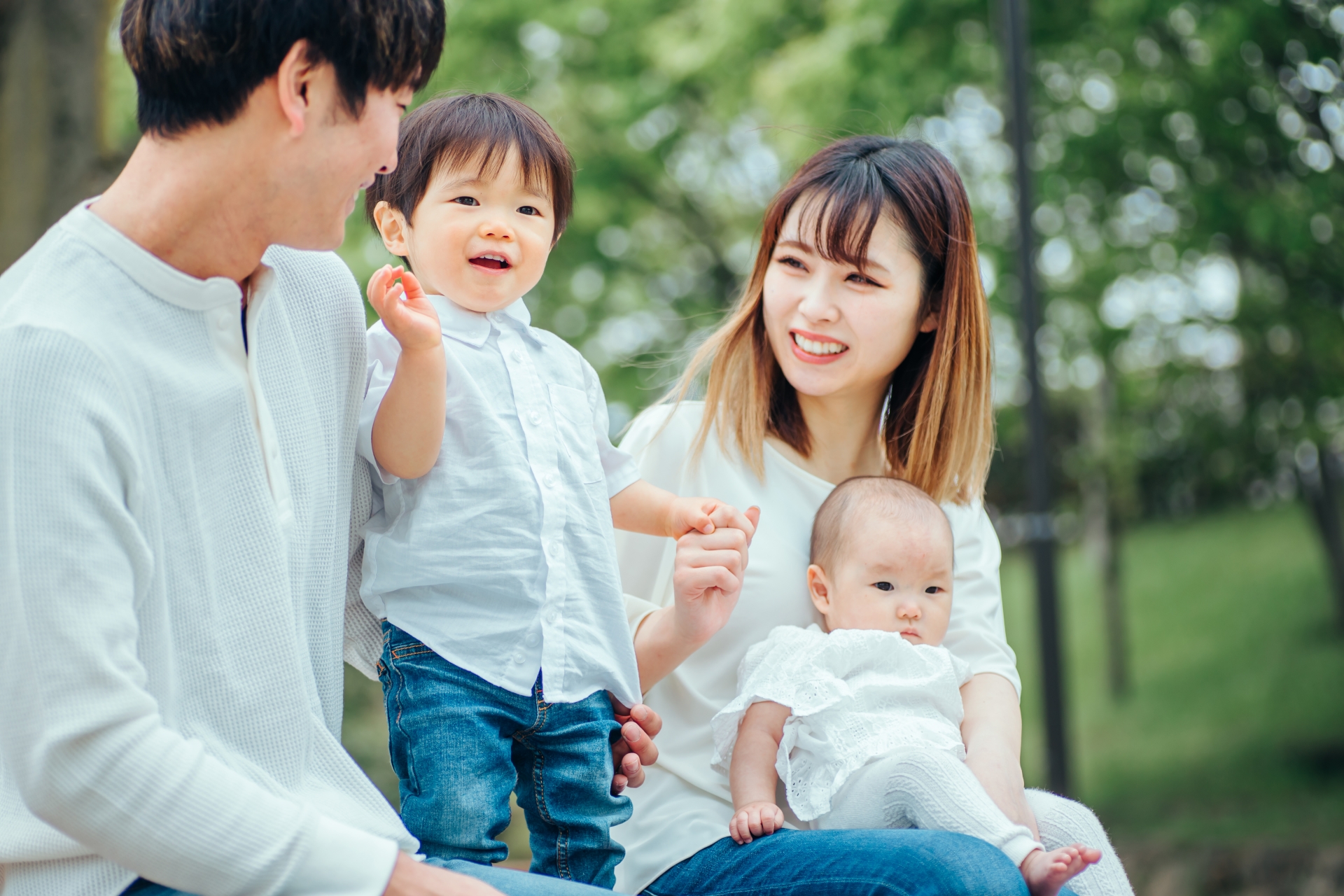 男性社員の育児休業風景